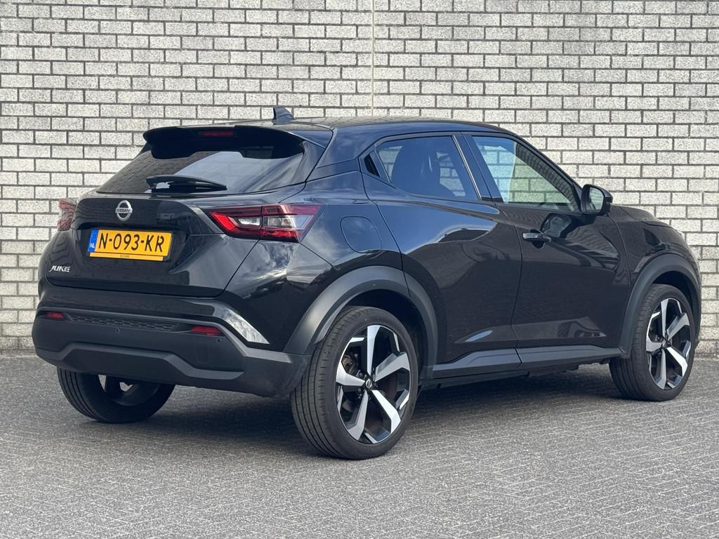Nissan Juke 1.0 DIG-T N-Design | BOSE-Audiosysteem | 360 C, Auto's, Nissan, Voorwielaandrijving, Met garantie (alle), Zwart, Leder