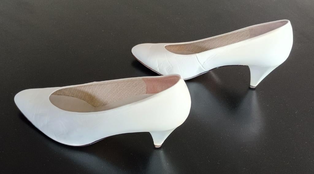 Gaby by Gabor leren pumps wit met hakje, maat 6., Kleding | Dames, Schoenen, Pumps, Wit, Gedragen, Gaby by Gabor