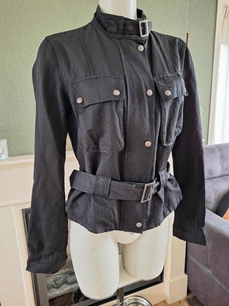 Belstaff zwarte tussen jas jack parka zomer IT 46 NL 40 42, Verzenden, Zwart, Maat 42/44 (L), Zo goed als nieuw