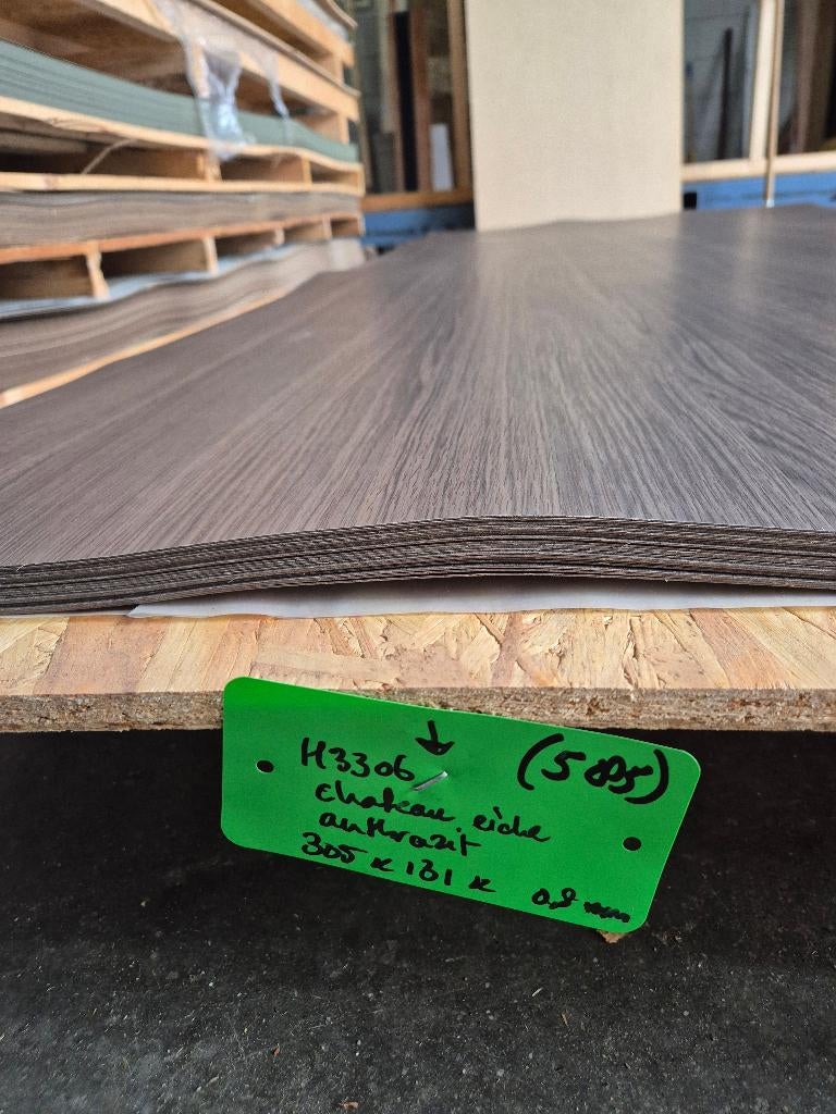 HPL fineer platen grijs eiken 305x131cm ( 585 ), Ophalen, Gebruikt, Nb, Nb