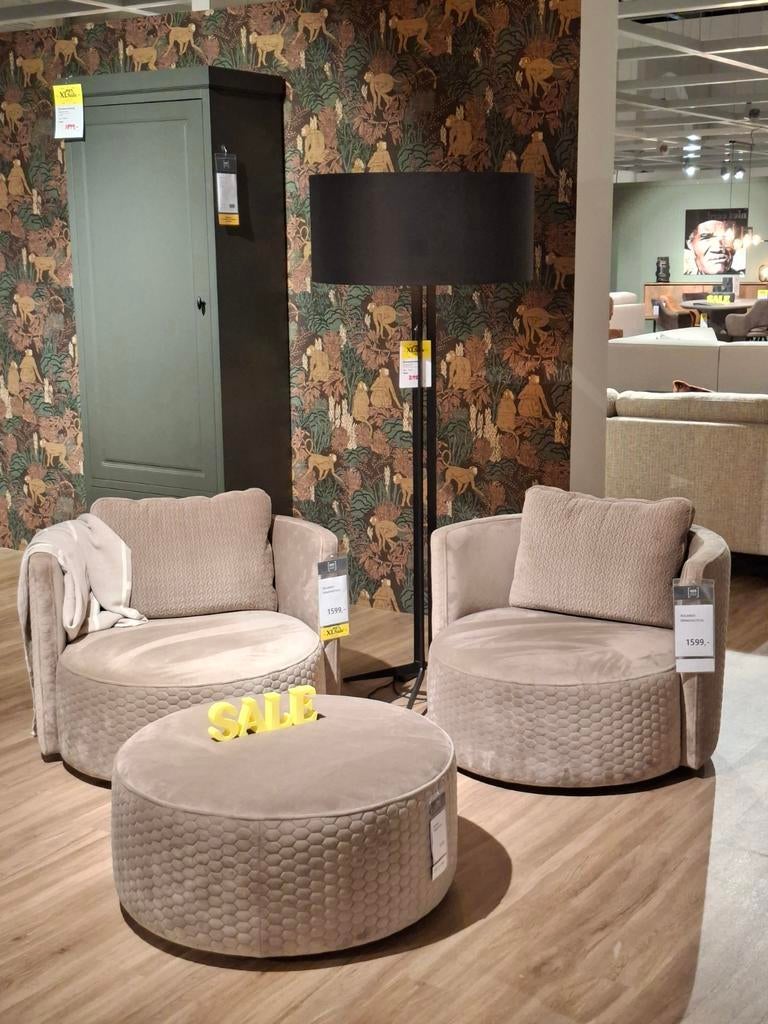 Showroommodel Fauteuil Rondo, Ophalen, Nieuw, Stof