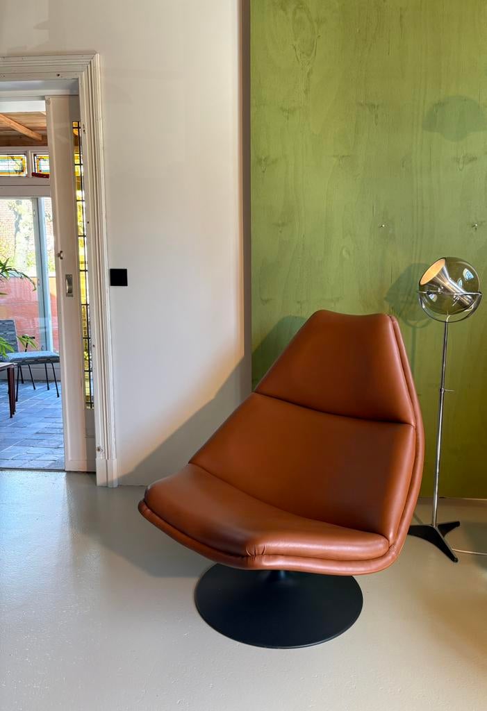 Artifort F510 leder Elmo Soft zgan, Huis en Inrichting, Fauteuils, Ophalen, Zo goed als nieuw, Schijndel, X