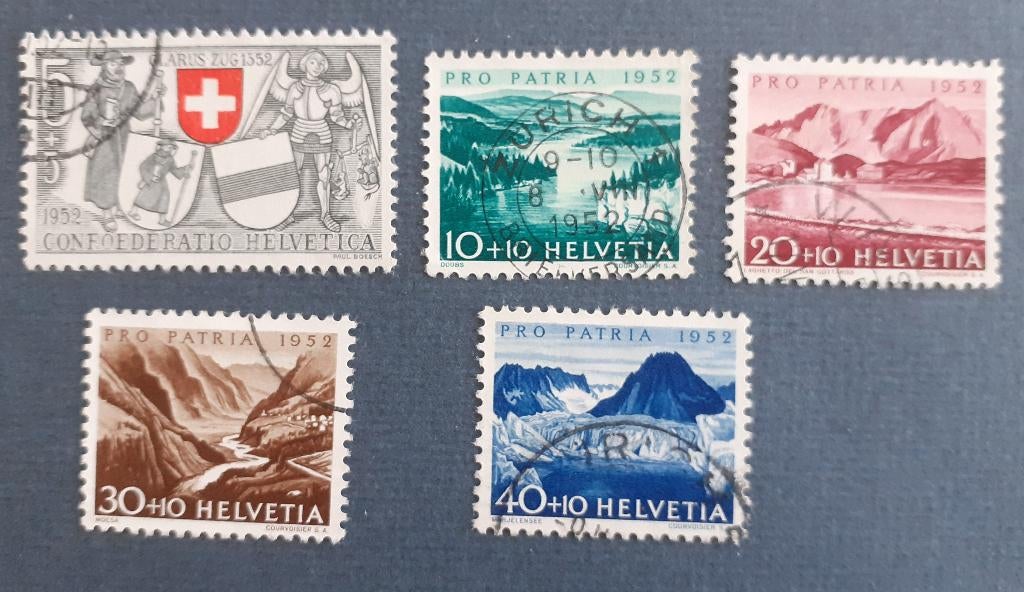 Zwitserland Pro Patria 1952 Gestempeld, Ophalen of Verzenden, Gestempeld