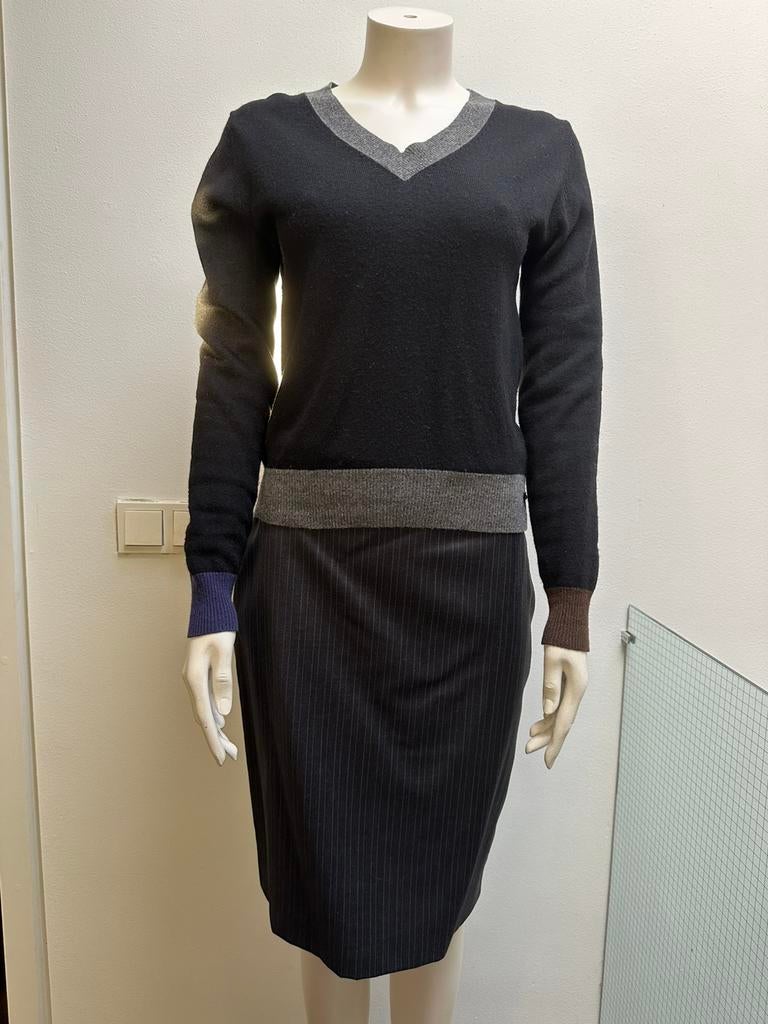 Paul Smith rok + bijpassende trui zwart, grijs, paars, bruin, Paul Smith, Ophalen of Verzenden, Zo goed als nieuw, Maat 36 (S)