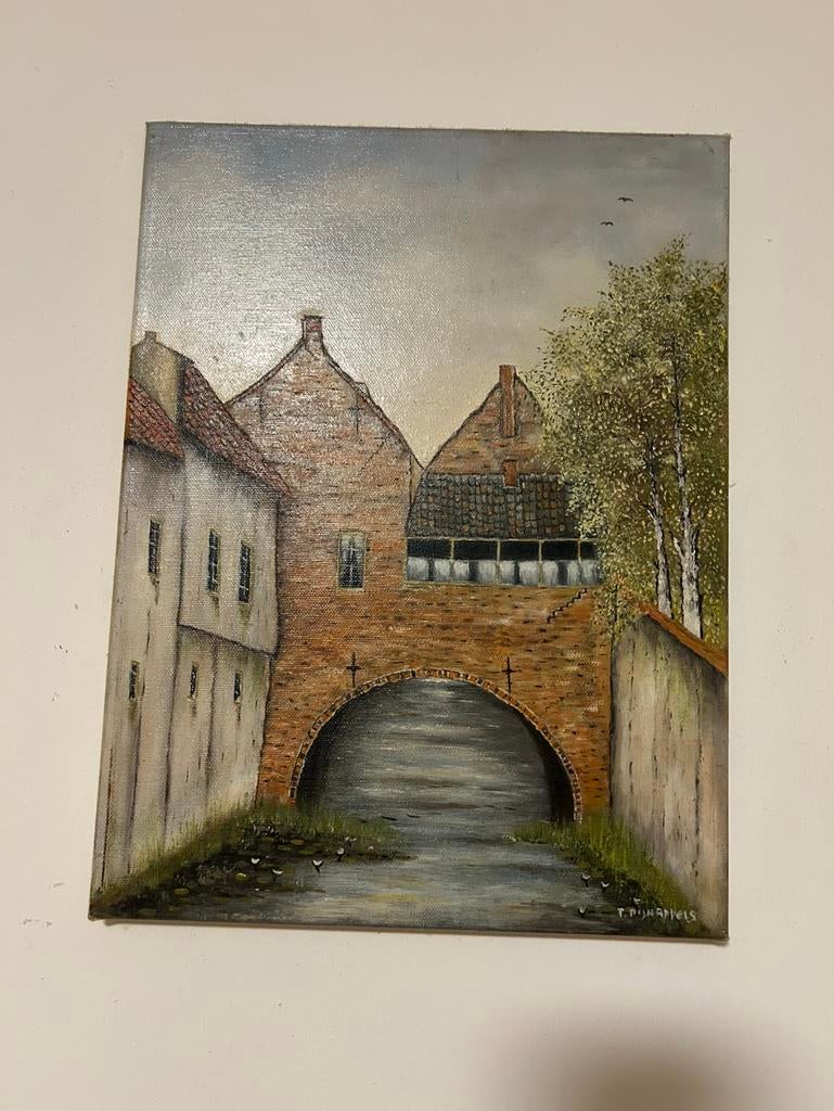 Schilderij T Pijnappels 's-Hertogenbosch, Ophalen of Verzenden