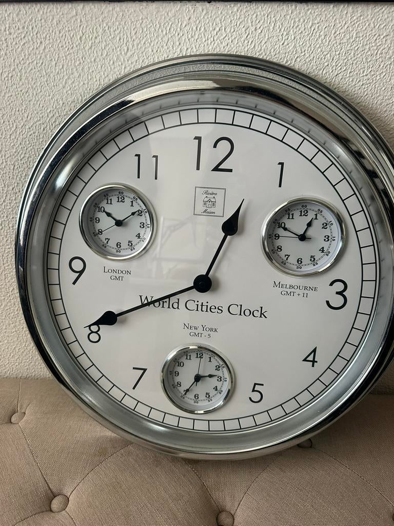 Riviera Maison Klok, Huis en Inrichting, Ophalen of Verzenden, Zo goed als nieuw, Wandklok