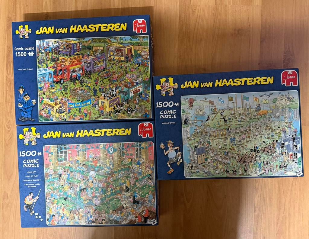 Jan van Haasteren puzzels, Ophalen of Verzenden, 500 t/m 1500 stukjes, Zo goed als nieuw