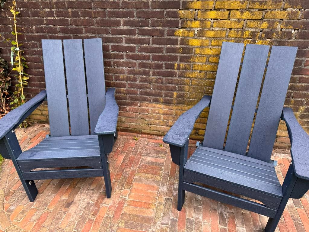 2 Adirondack stoelen  Marineblauw NIEUW, Ophalen, Nieuw, Kunststof