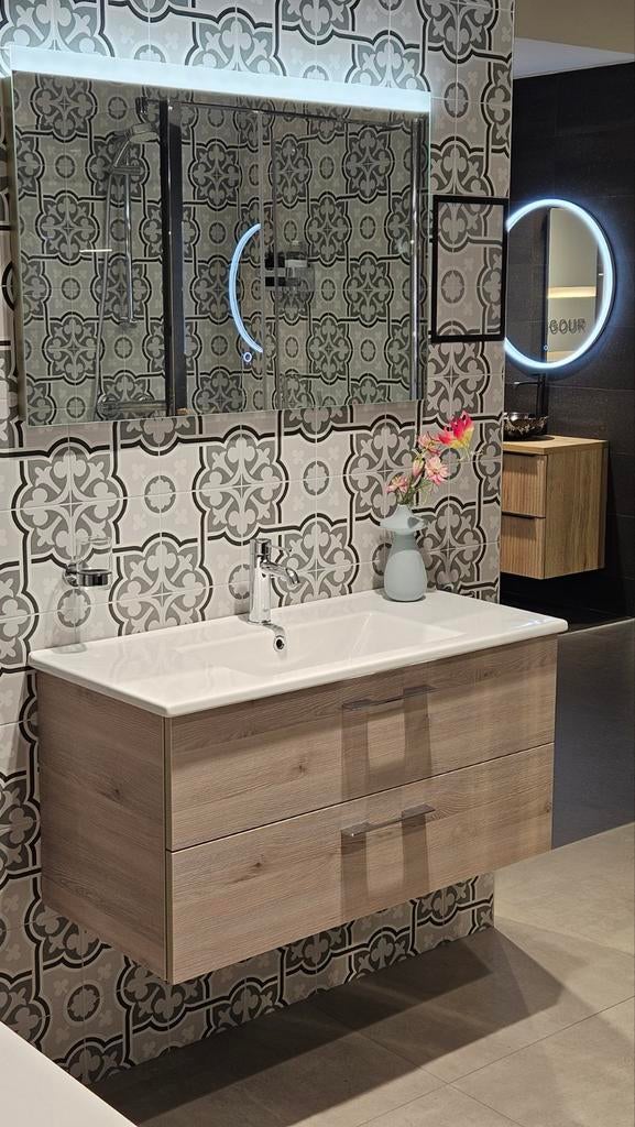 Burgbad badmeubel 100 cm licht eiken nieuw, Huis en Inrichting, Badkamer | Badkamermeubels, Ophalen, Nieuw, 50 tot 100 cm, Minder dan 100 cm