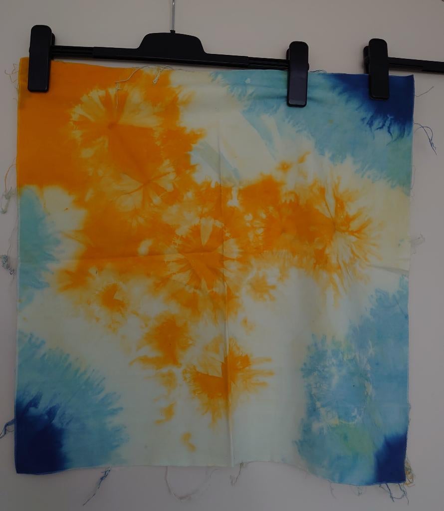 batik gebatikte stof 5 lappen Nieuw, Verzenden, Nieuw, 30 tot 120 cm, Katoen