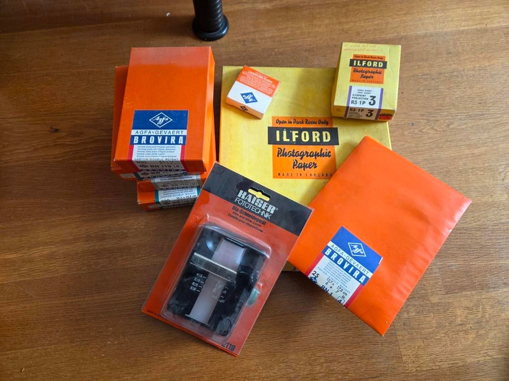 Doos met foto ontwikkel spullen (foto lab), Ophalen of Verzenden