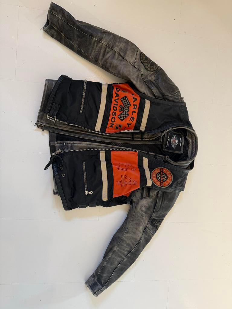 Harley Davidson leren jas + Gilet leer maat L, Ophalen of Verzenden, Tweedehands, Heren, Jas | leer