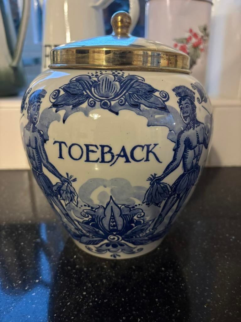 Royal goedewaagen delfts blauwe tabakspot, Ophalen of Verzenden