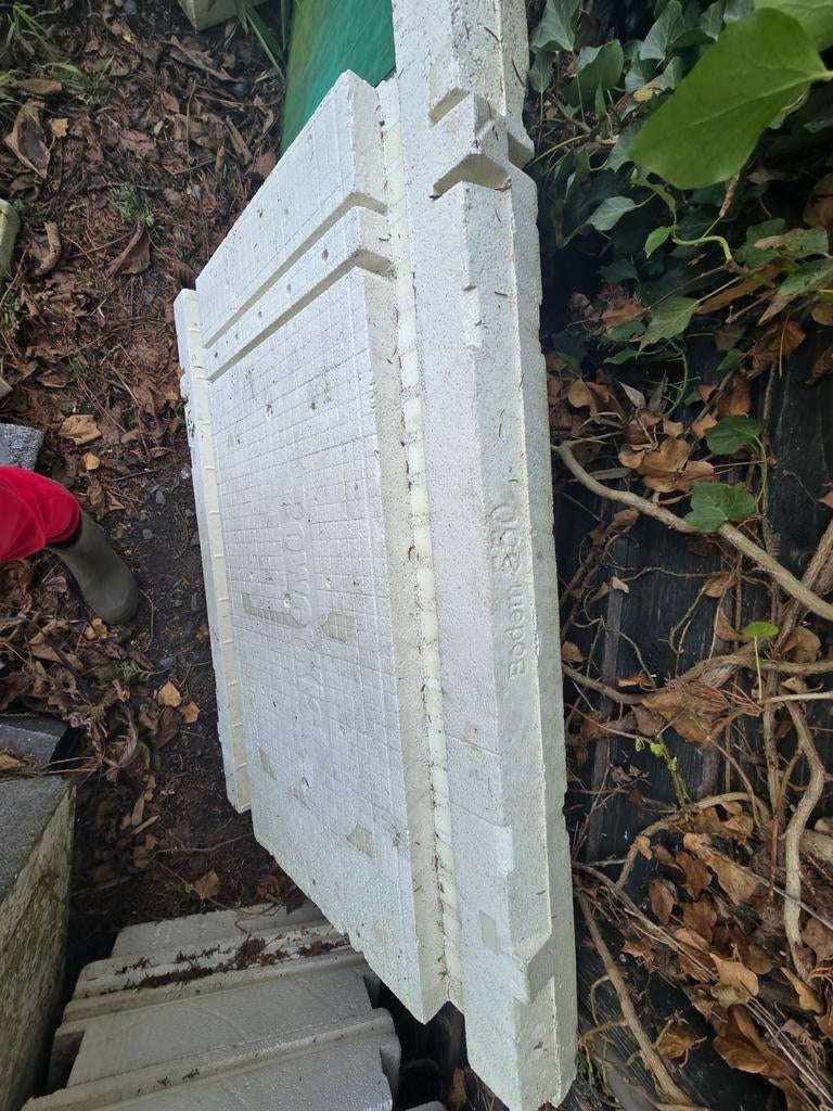 Isobouw isolatieplaten: 1 bodemplaat, 10 zijwanden, Ophalen, Muurisolatie, Piepschuim (Tempex), 8 tot 12 cm