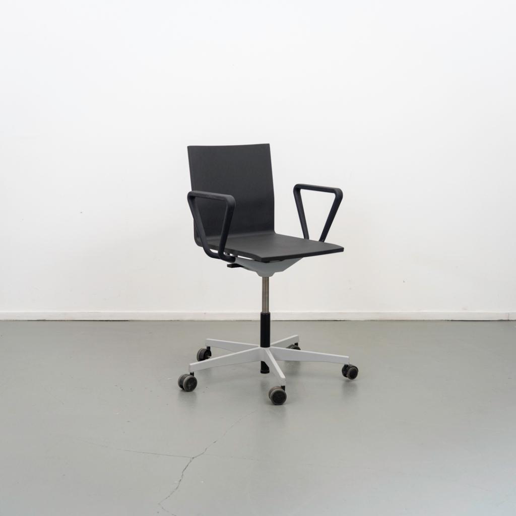 3x Vitra Maarten v Severen .04 Bureaustoel Zwart - Aluminium, Huis en Inrichting, Bureaustoelen, Zo goed als nieuw, Bureaustoel