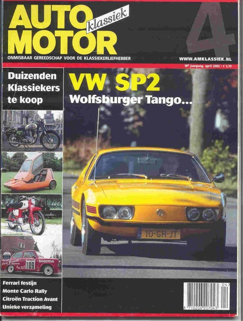 Auto Motor Klassiek 4 2002 Volkswagen SP2, Bond Bug, BSA B31, Ophalen of Verzenden, Nieuw, Volkswagen