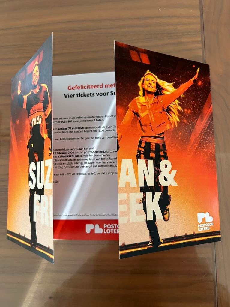 1 ticket concert Suzan en Freek 25 mei 2026, Eén persoon, Mei, Rock