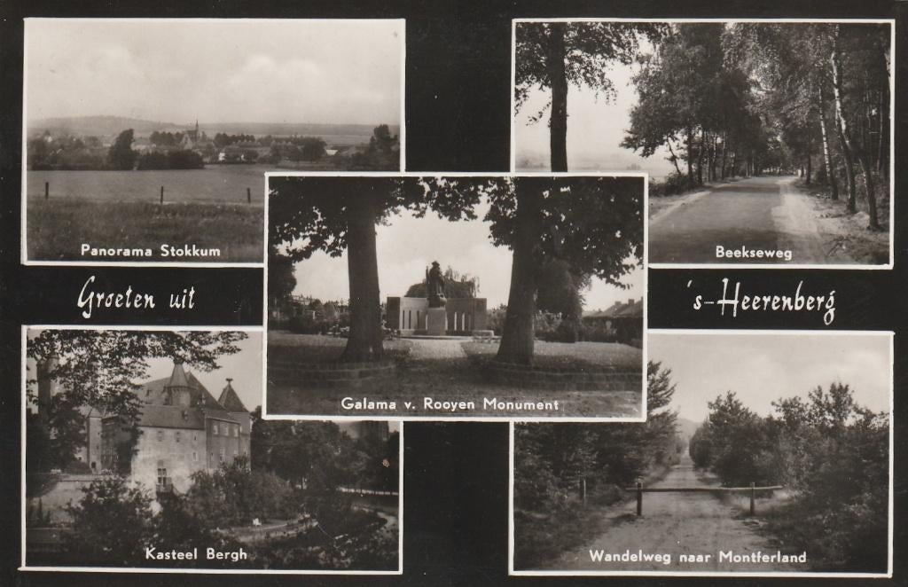 's HEERENBERG Panorama Stokkum Monument Beekseweg 1957, Verzenden, 1940 tot 1960, Gelopen, Gelderland
