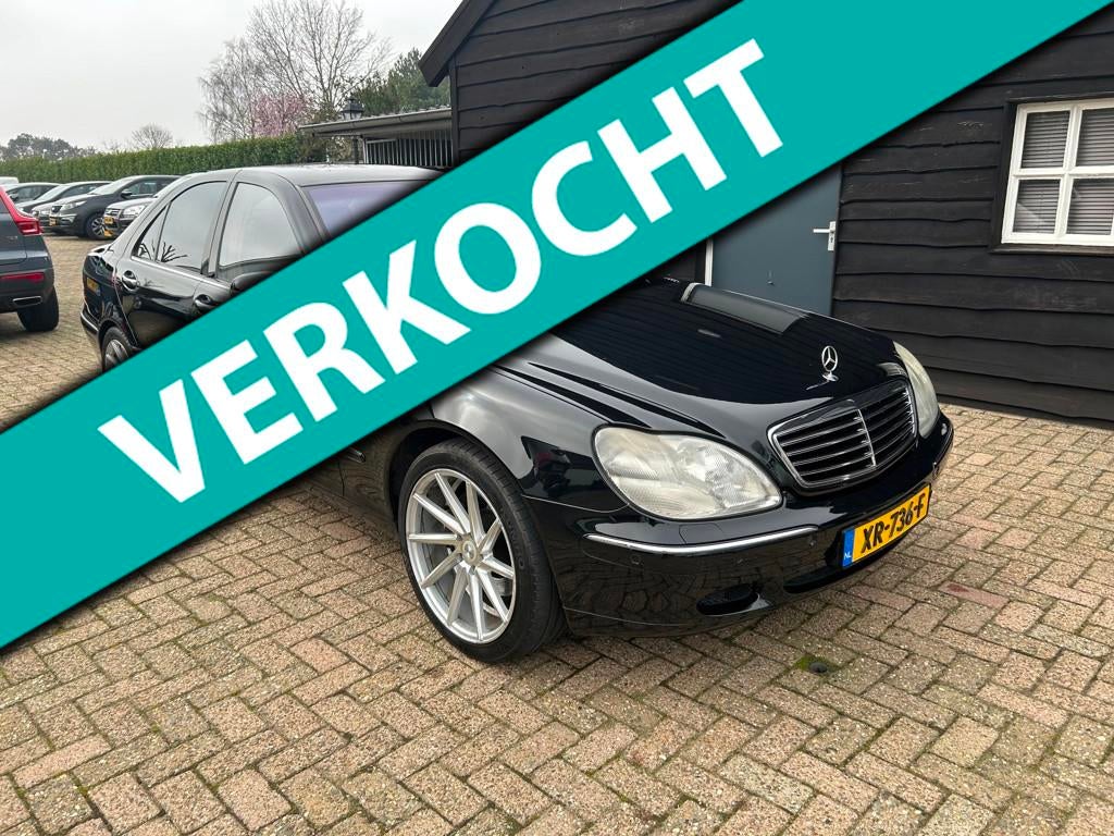 Mercedes-Benz S-klasse S500 V8, Achterwielaandrijving, Gebruikt, Zwart, Leder