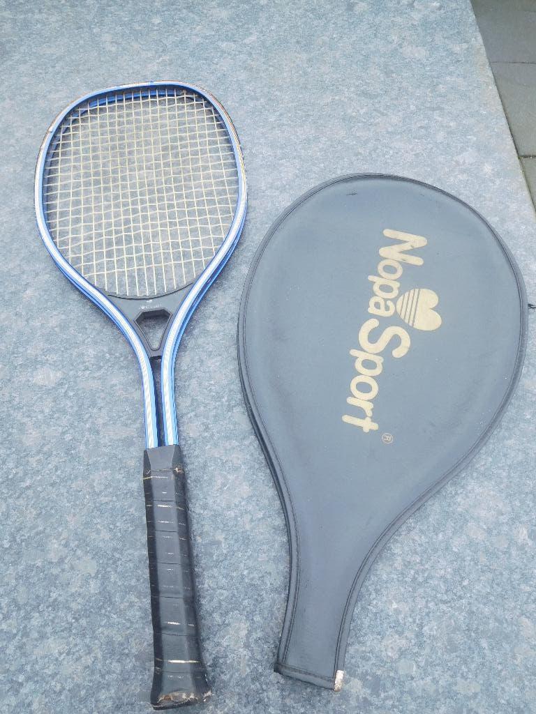 Tennisracket met hoes, Ophalen of Verzenden, Gebruikt, Racket