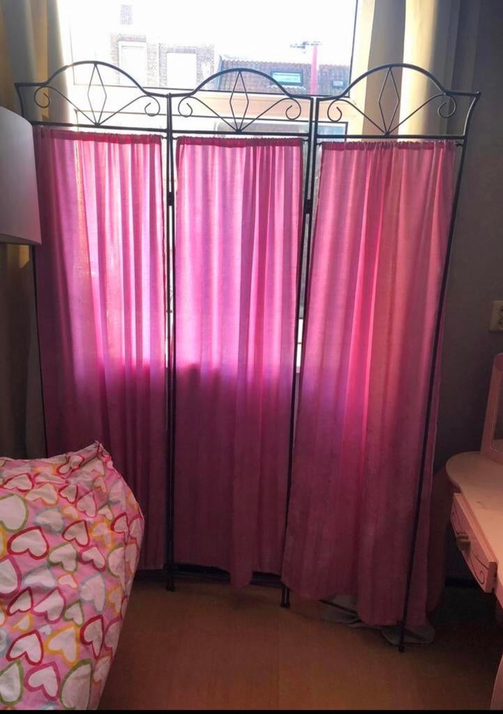 Giet ijzeren kamerscherm drie delen, Ophalen, Zo goed als nieuw