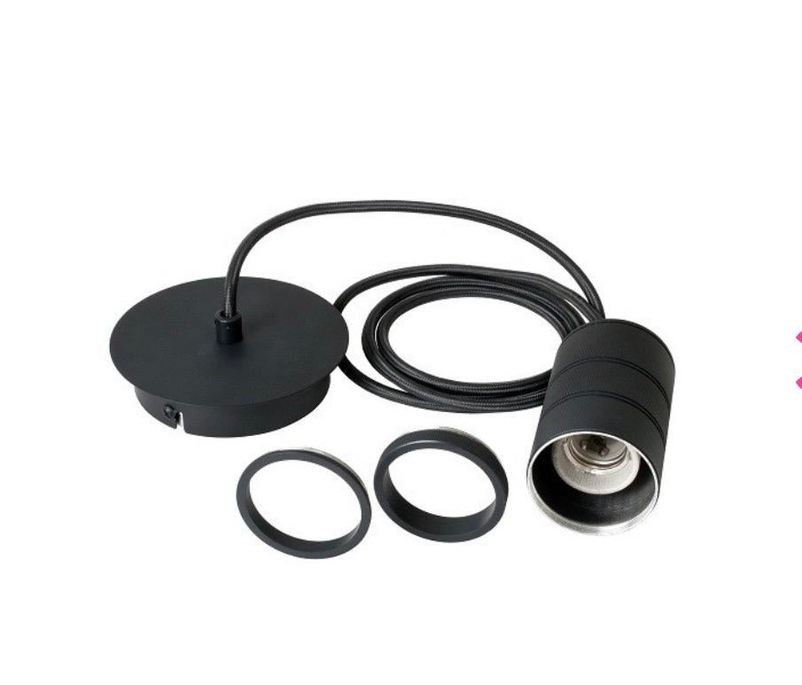 Calex E27 Pendel zwart, Ophalen of Verzenden, Nieuw, Metaal, Minder dan 50 cm