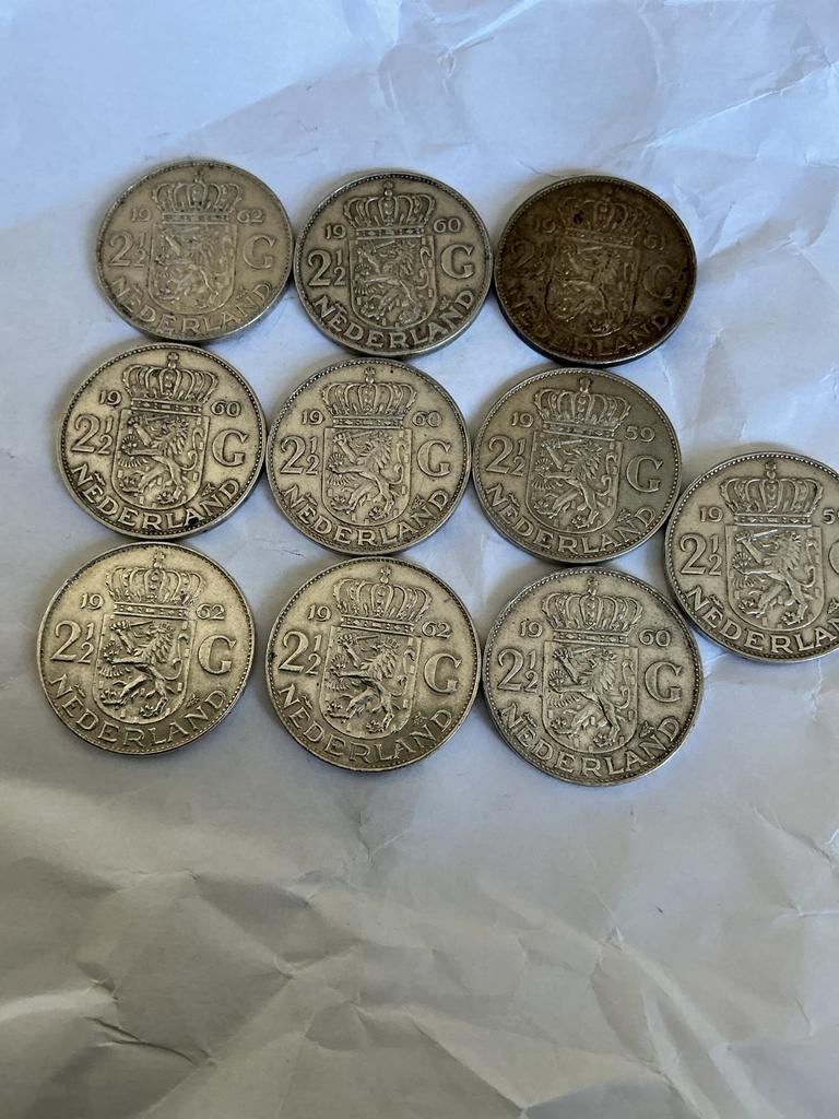 10 Zilveren rijksdaalders, Postzegels en Munten, Munten | Nederland, Koningin Juliana, Setje, Zilver, Ophalen of Verzenden