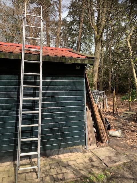 ladder 2 delig, Doe-het-zelf en Verbouw, Ladders en Trappen, Ophalen, Gebruikt, Ladder, 4 meter of meer