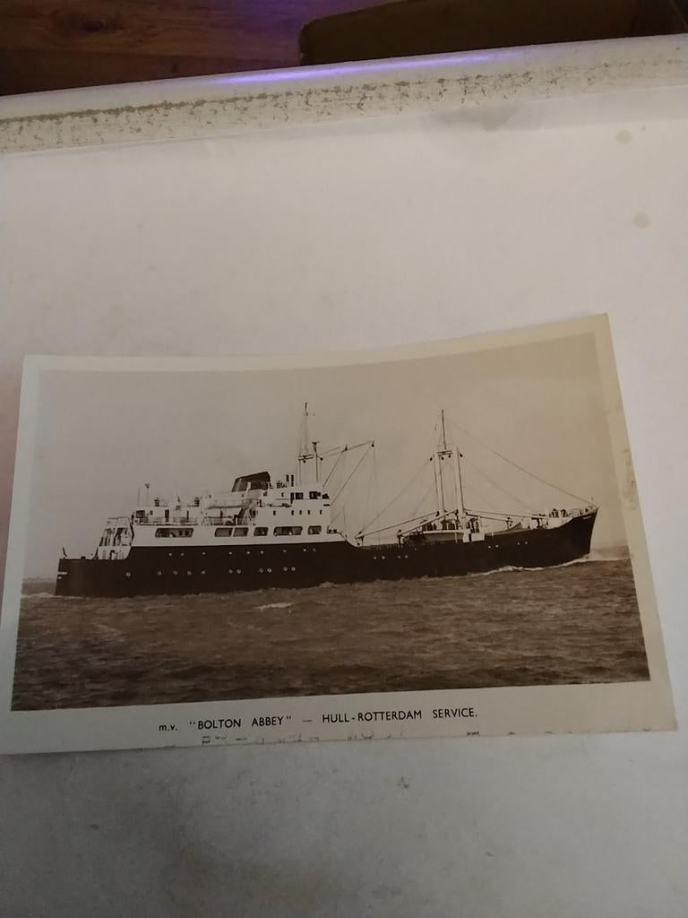 M.V. "BOLTON ABBEY"   HULL-ROTTERDAM SERVICE, Ophalen of Verzenden, Voor 1920, Voertuig