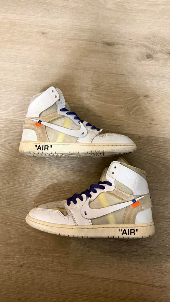 Air Jordan 1 OG high off white, Verzenden, Wit, Sneakers of Gympen, Gedragen