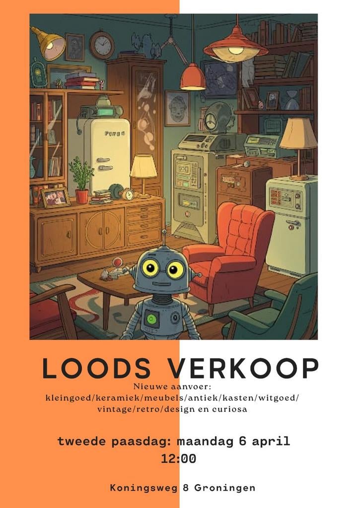 Groningen antiek  retro design  loodsverkoop export, Ophalen of Verzenden