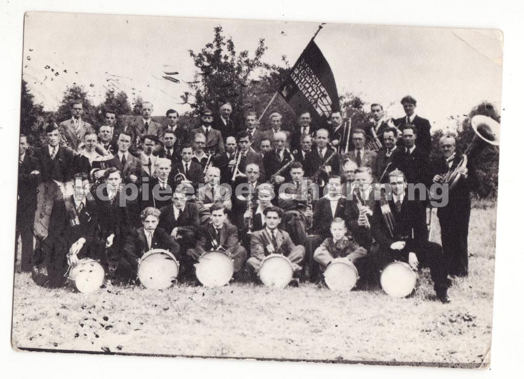 Oude foto harmonie symphonie Amicitia Steenbergen, Gebruikt, Verzenden, Foto, 1940 tot 1960