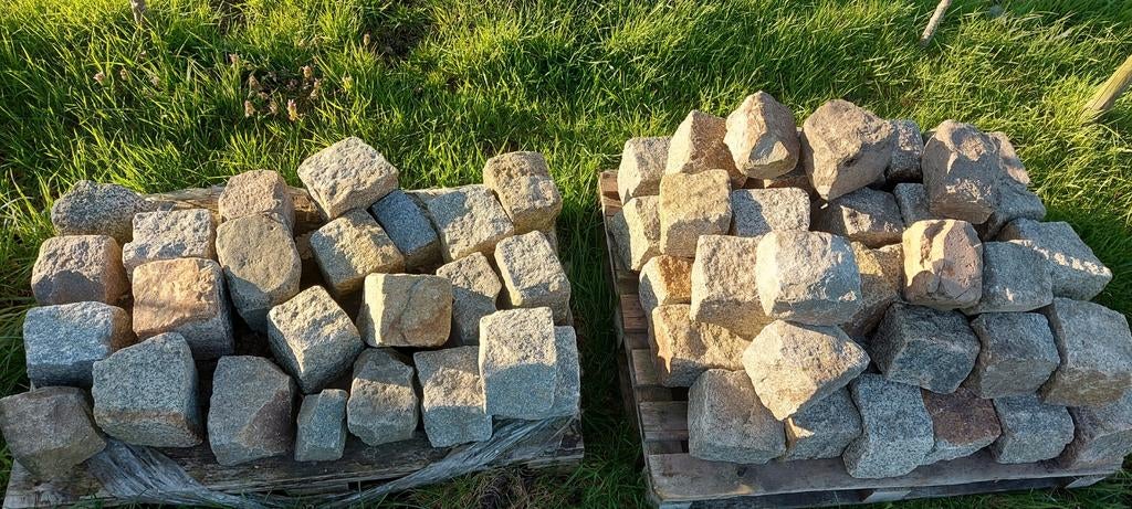 Graniet keien bassalt keien zweeds graniet kinderkopjes 15m, Tuin en Terras, Grind, Keien en Split, Ophalen