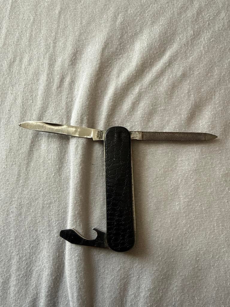 Vintage Solingen Inox Zakmes met Flesopener en Vijl, Antiek en Kunst, Ophalen of Verzenden