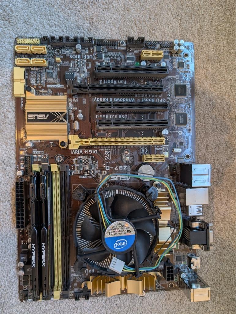 Intel i7 4770, Asus Z87-C moederbord, 16GB DDR3 RAM, Gebruikt, DDR3, Ophalen of Verzenden, LGA 1150