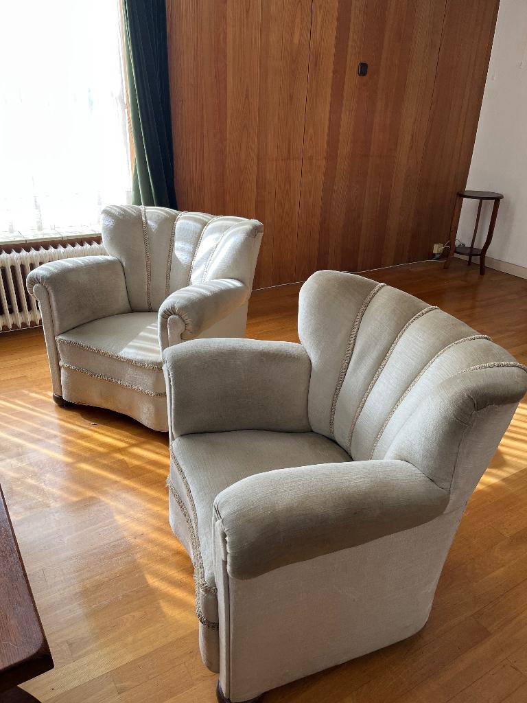 Fauteuils, Huis en Inrichting, Fauteuils, Ophalen, Gebruikt, 75 tot 100 cm, Stof