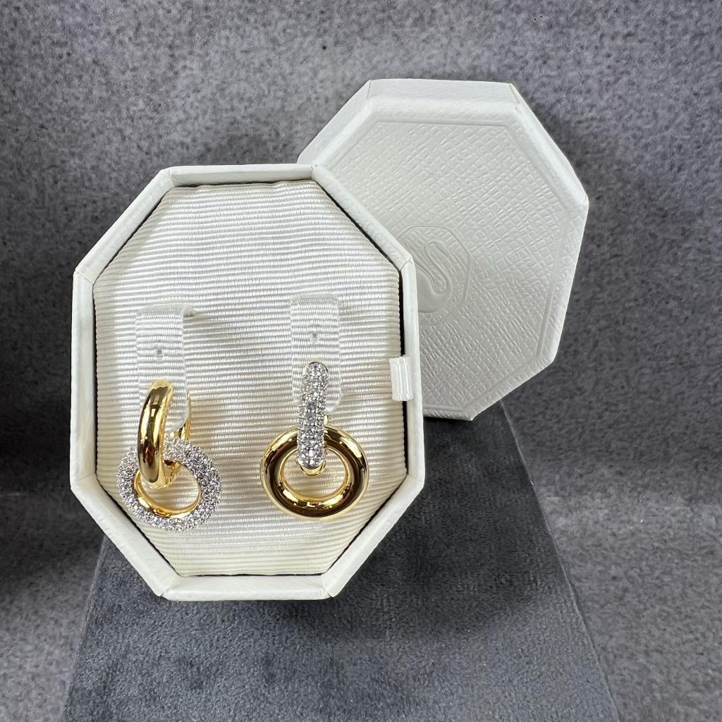 Swarovski oorbellen Dextera goudkleurig | in doos | 406181, Sieraden, Tassen en Uiterlijk, Kettingen, Zo goed als nieuw, Overige materialen