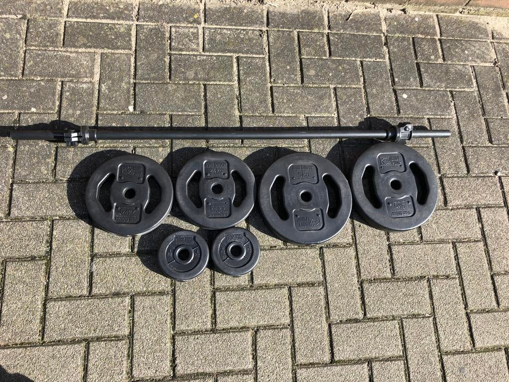 Reebok step met les mills bodypump set hand held, Sport en Fitness, Gebruikt, Ophalen of Verzenden, Bodypump set, Reebok step