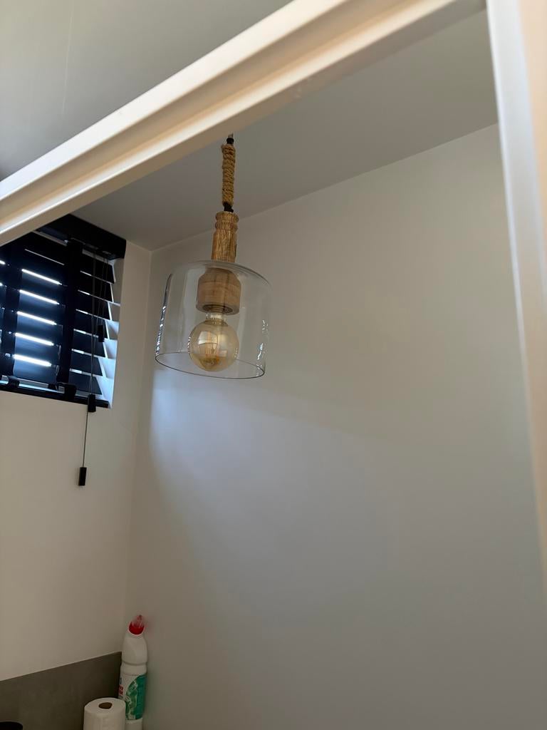 Hanglamp Riviera Maison, Huis en Inrichting, Lampen | Hanglampen, Ophalen, Gebruikt, Glas, Minder dan 50 cm