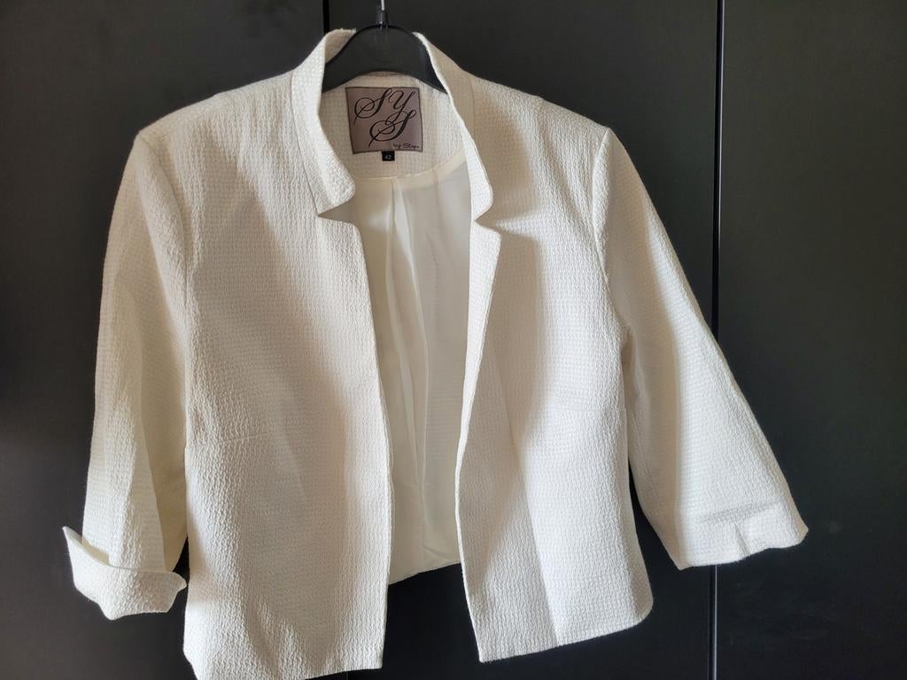 Mooi creme kort jasje steps mt 40 42 l, Maat 38/40 (M), Overige kleuren, Verzenden, Zo goed als nieuw