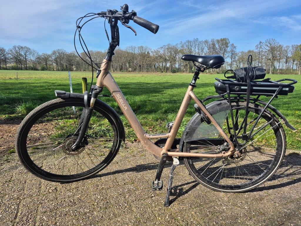 Elektrische Stella fiets zie omschrijving, Gebruikt, 51 tot 55 cm, 50 km per accu of meer, Ophalen