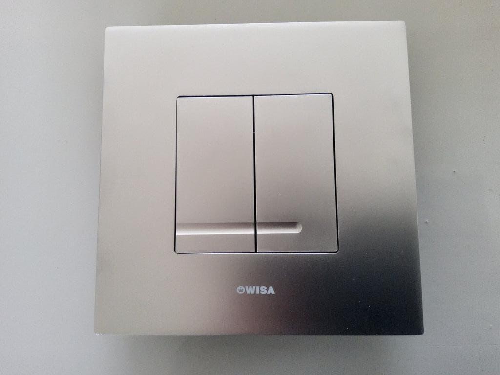 Paneelbediening toilet WISA XS, Ophalen, Nieuw, Chroom, Toilet