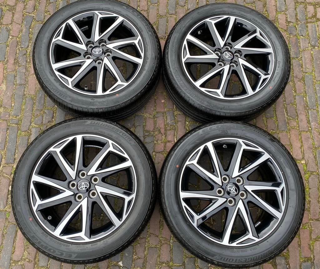 NIEUWE (demo) 16” Toyota Yaris velgen + tpms + Bridgestone, 16 inch, Banden en Velgen, Nieuw, Zomerbanden