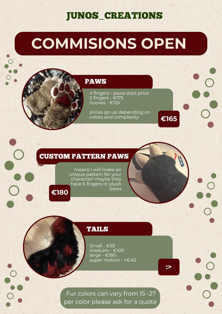 Fursuit paw and tail commisions, Verzenden, Nieuw, Accessoires