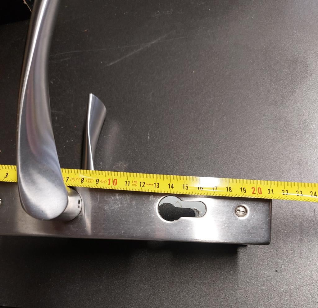 Set van 5 deurbeslag met klink, Ophalen of Verzenden, Gebruikt, Koper of Messing, Klink of Kruk