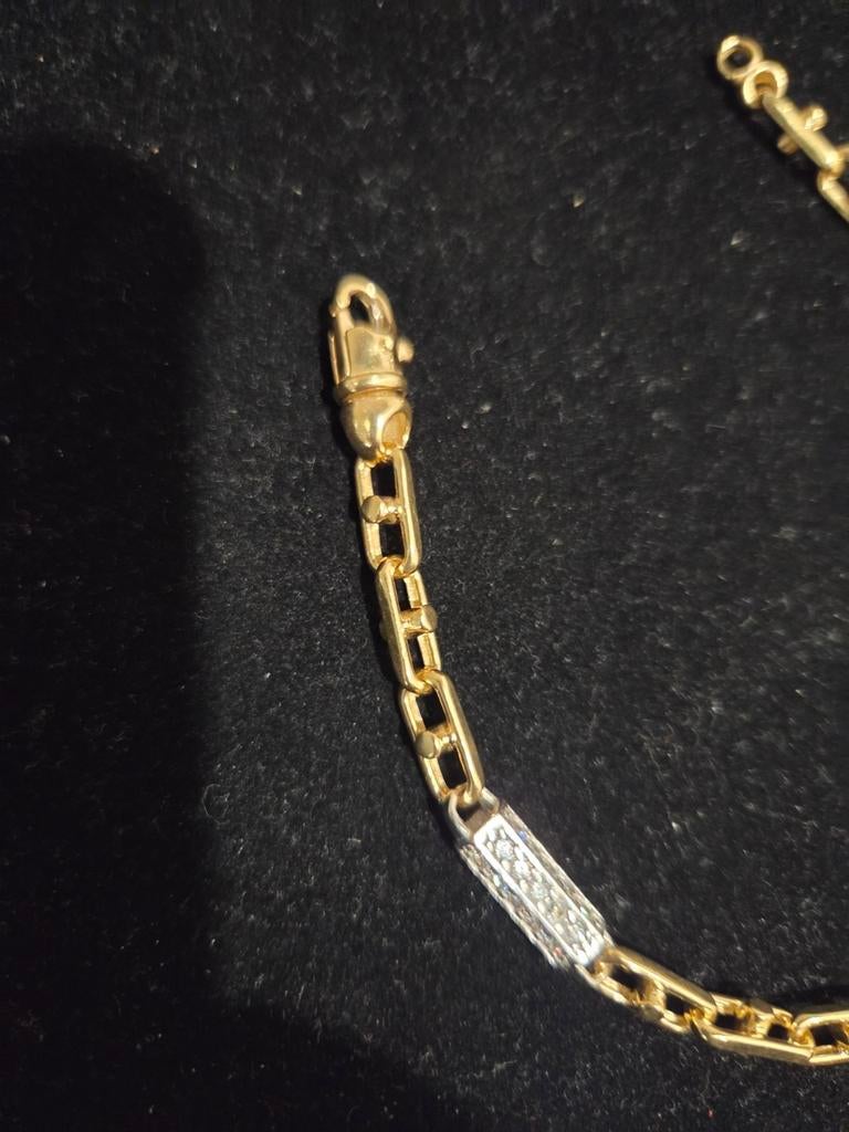 14 k gouden monte carlo armband 21,4 gram, Ophalen of Verzenden, Nieuw, Goud, Goud