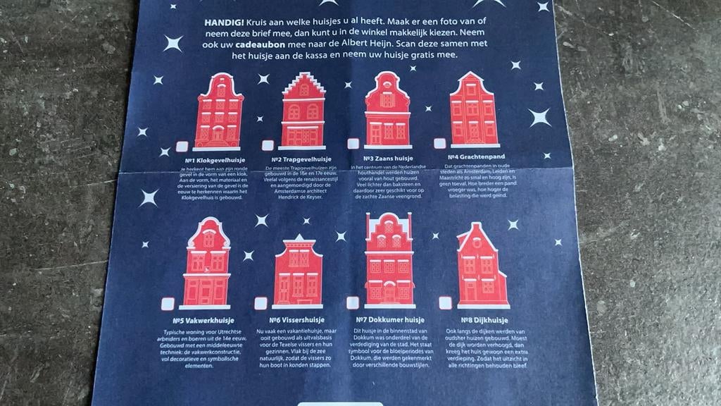 Stenen huisjes postcodeloterij, Diversen, Kerst, Ophalen, Nieuw