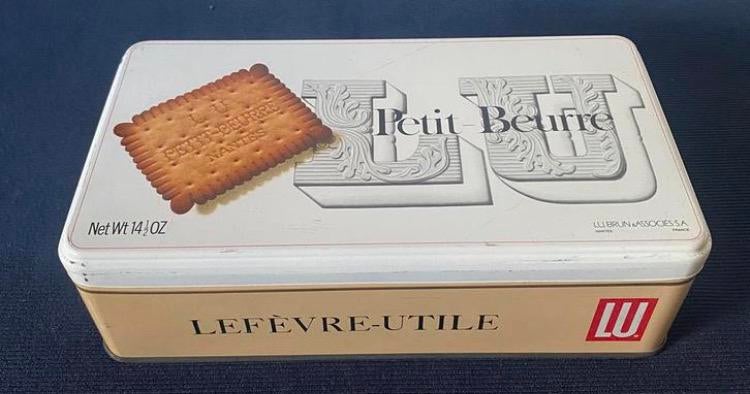 Rechthoekig blik van Lu Petit Beure. Lefévre-Utile Biscuits., Verzamelen, Ophalen of Verzenden, Zo goed als nieuw, Koek(jes), Overige merken