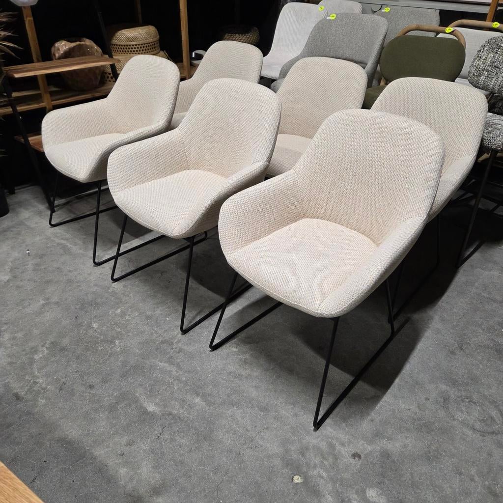 6 x Eetkamerstoel Kushi Trouty Tringe van Jesper Home, Ophalen, ., Zwart, Nieuw