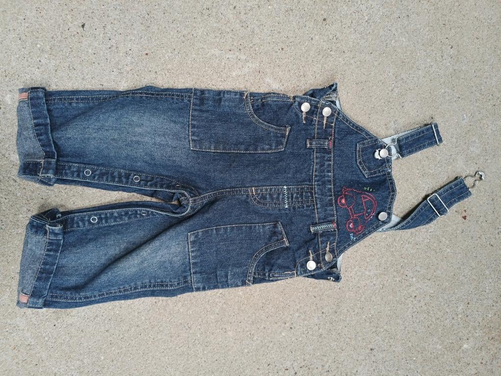 Leuke denim tuinbroek maat 80, Ophalen of Verzenden, Gebruikt, Smile, Jongetje of Meisje